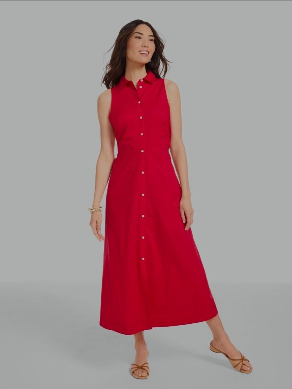 NWT Cinched Waist Poplin Shirtdress - Talbots
